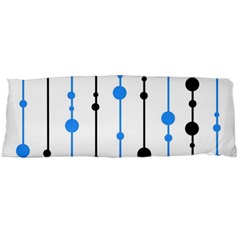 Blue, White And Black Pattern Body Pillow Case (dakimakura) by Valentinaart