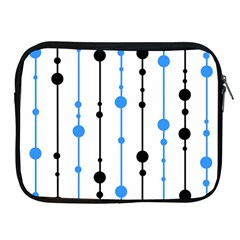 Blue, White And Black Pattern Apple Ipad 2/3/4 Zipper Cases