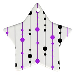 Purple, White And Black Pattern Ornament (star) 