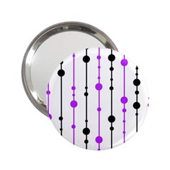 Purple, White And Black Pattern 2 25  Handbag Mirrors