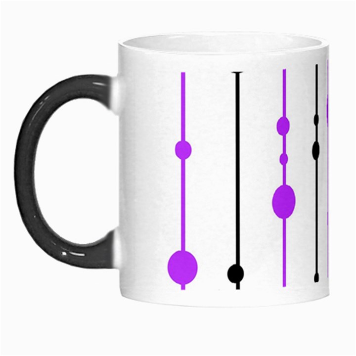 Purple, white and black pattern Morph Mugs