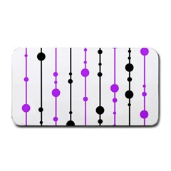 Purple, White And Black Pattern Medium Bar Mats by Valentinaart