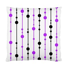 Purple, White And Black Pattern Standard Cushion Case (one Side)