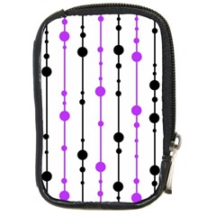 Purple, White And Black Pattern Compact Camera Cases