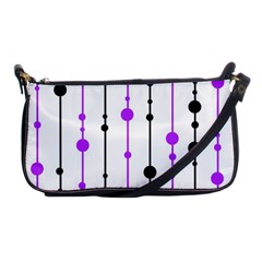 Purple, White And Black Pattern Shoulder Clutch Bags