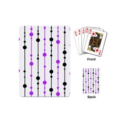 Purple, White And Black Pattern Playing Cards (mini) 