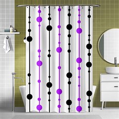 Purple, White And Black Pattern Shower Curtain 48  X 72  (small) 