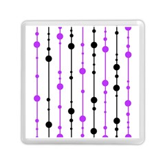 Purple, White And Black Pattern Memory Card Reader (square) 