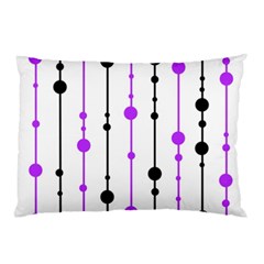 Purple, White And Black Pattern Pillow Case (two Sides)