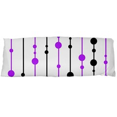 Purple, White And Black Pattern Body Pillow Case (dakimakura) by Valentinaart