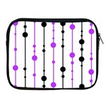 Purple, white and black pattern Apple iPad 2/3/4 Zipper Cases Front