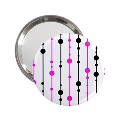 Magenta, black and white pattern 2.25  Handbag Mirrors