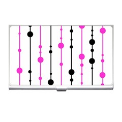 Magenta, black and white pattern Business Card Holders