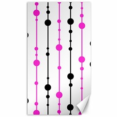 Magenta, black and white pattern Canvas 40  x 72  