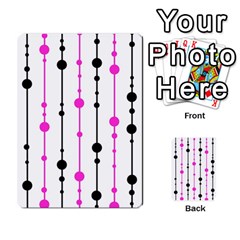 Magenta, Black And White Pattern Multi-purpose Cards (rectangle) 