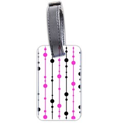 Magenta, black and white pattern Luggage Tags (Two Sides)