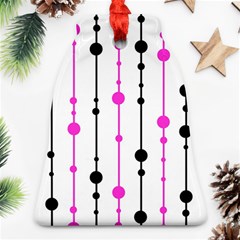 Magenta, black and white pattern Bell Ornament (2 Sides)