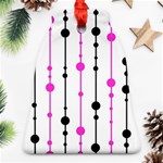 Magenta, black and white pattern Bell Ornament (2 Sides) Front