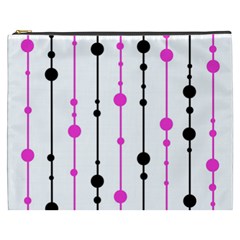 Magenta, black and white pattern Cosmetic Bag (XXXL) 