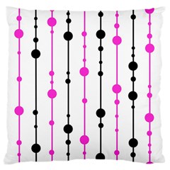 Magenta, Black And White Pattern Large Flano Cushion Case (one Side) by Valentinaart