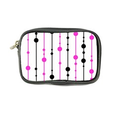 Magenta, Black And White Pattern Coin Purse by Valentinaart