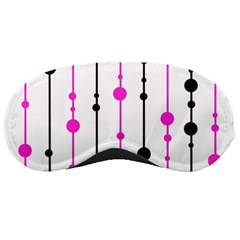 Magenta, Black And White Pattern Sleeping Masks by Valentinaart