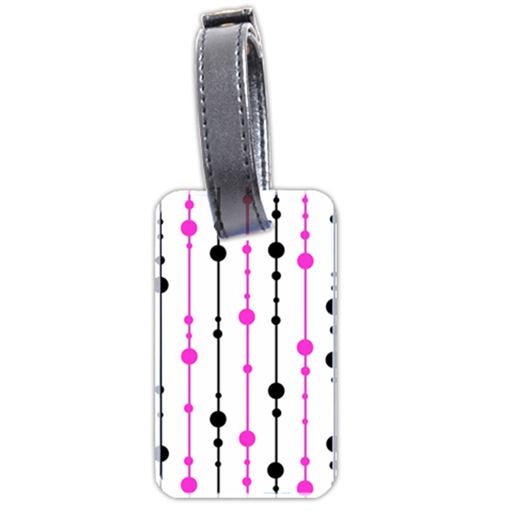 Magenta, black and white pattern Luggage Tags (Two Sides)