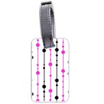 Magenta, black and white pattern Luggage Tags (Two Sides) Back