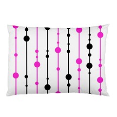 Magenta, Black And White Pattern Pillow Case (two Sides)