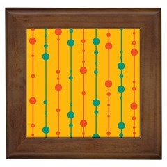 Yellow, Green And Red Pattern Framed Tiles