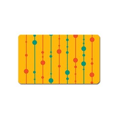 Yellow, Green And Red Pattern Magnet (name Card)