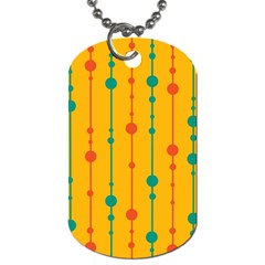 Yellow, Green And Red Pattern Dog Tag (two Sides) by Valentinaart