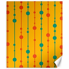 Yellow, Green And Red Pattern Canvas 8  X 10 