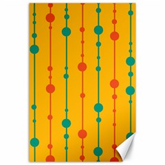 Yellow, Green And Red Pattern Canvas 24  X 36 