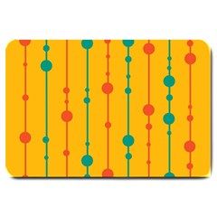 Yellow, Green And Red Pattern Large Doormat 