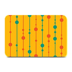 Yellow, Green And Red Pattern Plate Mats by Valentinaart