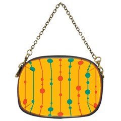 Yellow, Green And Red Pattern Chain Purses (one Side) 