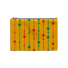 Yellow, Green And Red Pattern Cosmetic Bag (medium)  by Valentinaart