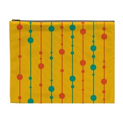 Yellow, Green And Red Pattern Cosmetic Bag (xl)