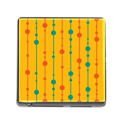 Yellow, Green And Red Pattern Memory Card Reader (square)