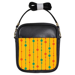 Yellow, Green And Red Pattern Girls Sling Bags by Valentinaart