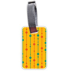 Yellow, Green And Red Pattern Luggage Tags (one Side)  by Valentinaart