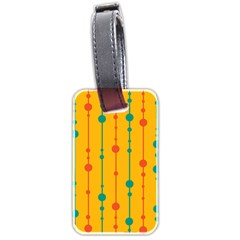 Yellow, Green And Red Pattern Luggage Tags (two Sides)