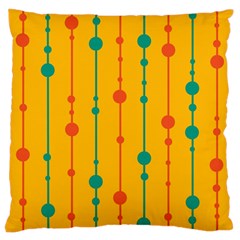 Yellow, Green And Red Pattern Large Cushion Case (two Sides)