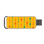 Yellow, green and red pattern Portable USB Flash (Two Sides) Front