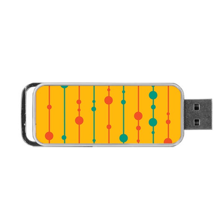 Yellow, green and red pattern Portable USB Flash (Two Sides)