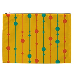 Yellow, Green And Red Pattern Cosmetic Bag (xxl) 