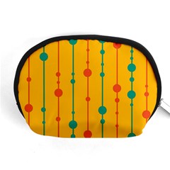 Yellow, Green And Red Pattern Accessory Pouches (medium) 