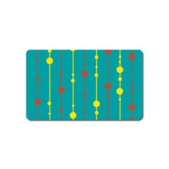 Green, Yellow And Red Pattern Magnet (name Card)