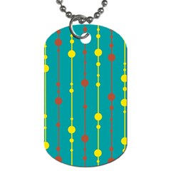 Green, Yellow And Red Pattern Dog Tag (one Side)